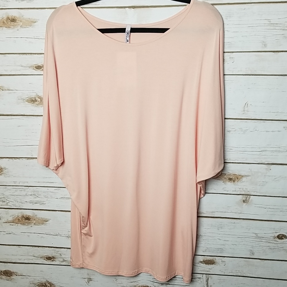 Size Large Left! Peach Dolman Top